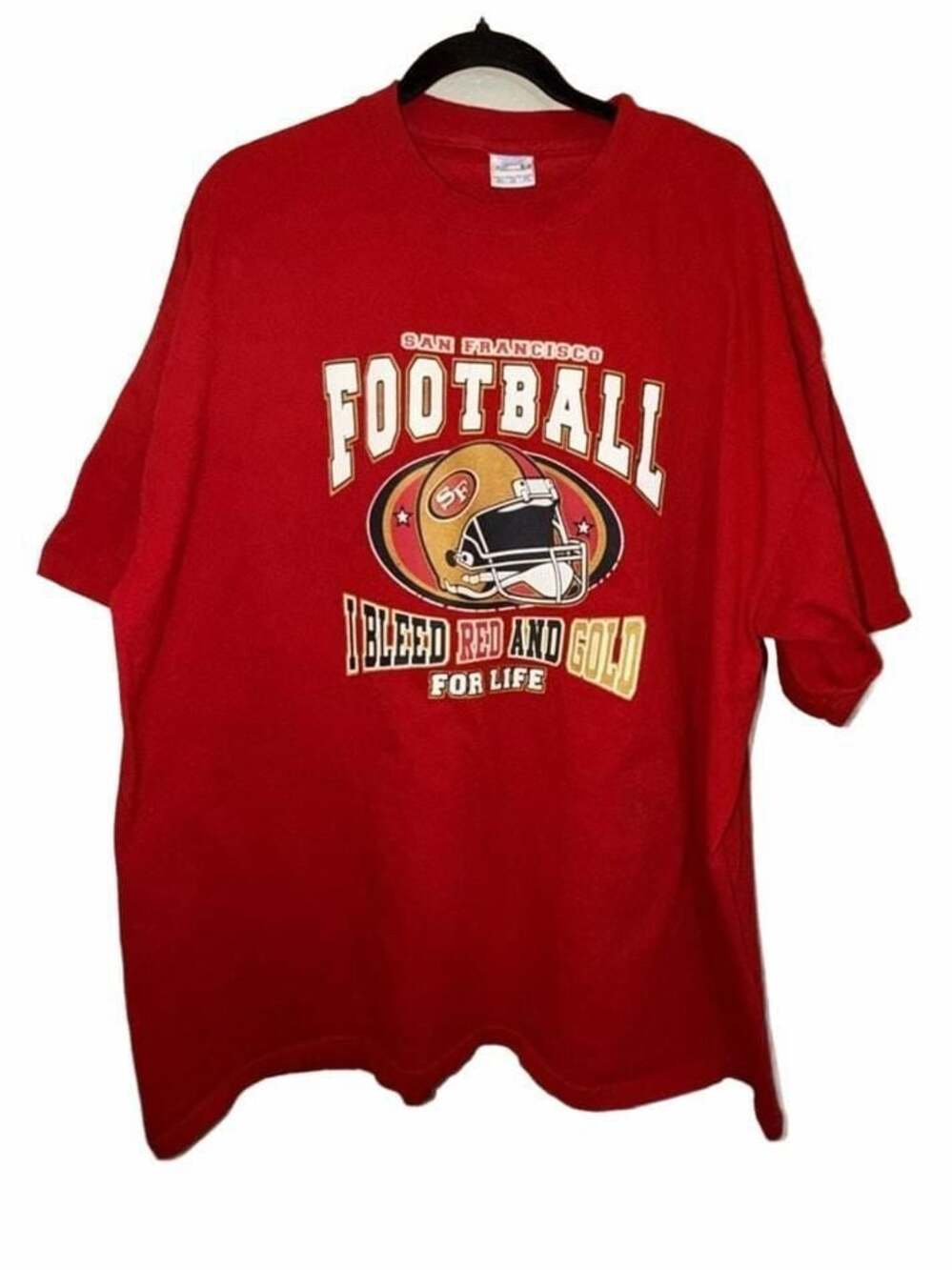 Vintage San Francisco 49ers I Bleed Red and Gold For Life NFL T-Shirt Red
